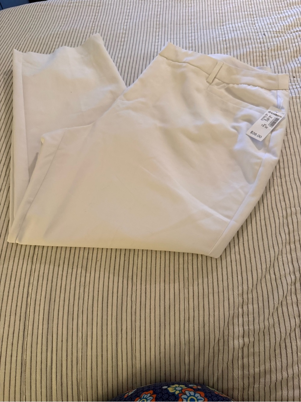 Roz & Ali Womens White Chinos 18W